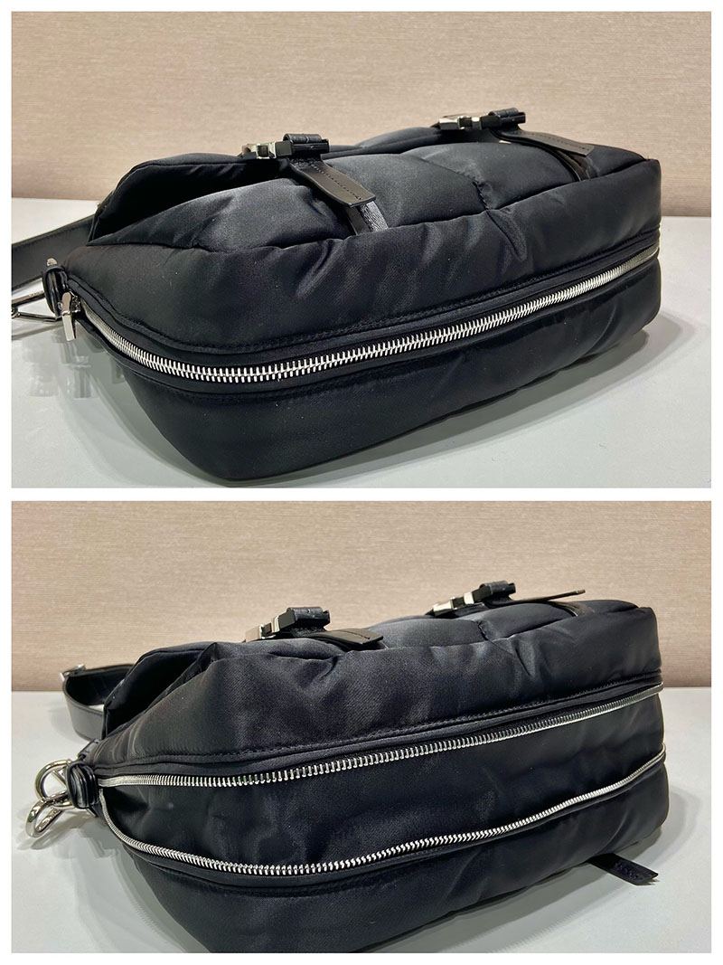 プラダ アウトレット PRADA ショルダーバッグ テスートボンバー 三角ロゴプレート 1BD048_2A4G_F0002 ブラック H品 プラダ ショルダーバッグ 黒 ナイロン - 画像 (4)