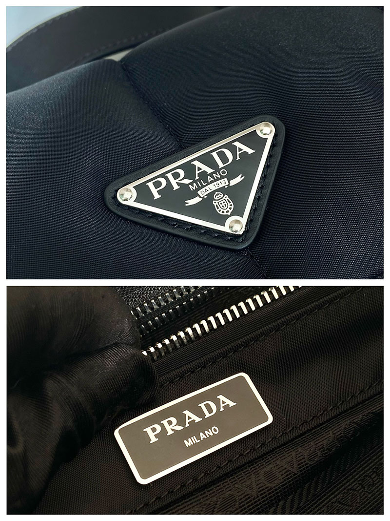 プラダ アウトレット PRADA ショルダーバッグ テスートボンバー 三角ロゴプレート 1BD048_2A4G_F0002 ブラック H品 プラダ ショルダーバッグ 黒 ナイロン - 画像 (3)