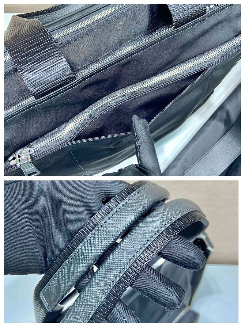 プラダ アウトレット PRADA Re-Nylon ベビーバッグ 1BG102_RV44_F0002_V_OOO ブラック H品 プラダ マザーズバッグ ナイロン - 画像 (4)