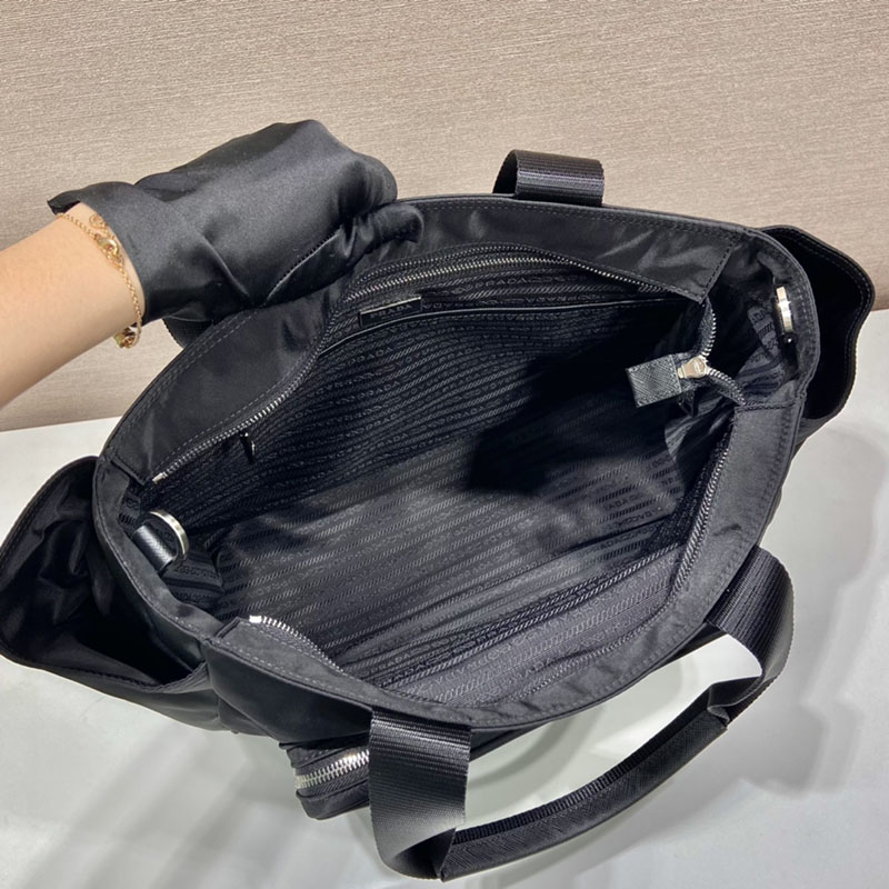 プラダ アウトレット PRADA Re-Nylon ベビーバッグ 1BG102_RV44_F0002_V_OOO ブラック H品 プラダ マザーズバッグ ナイロン - 画像 (2)