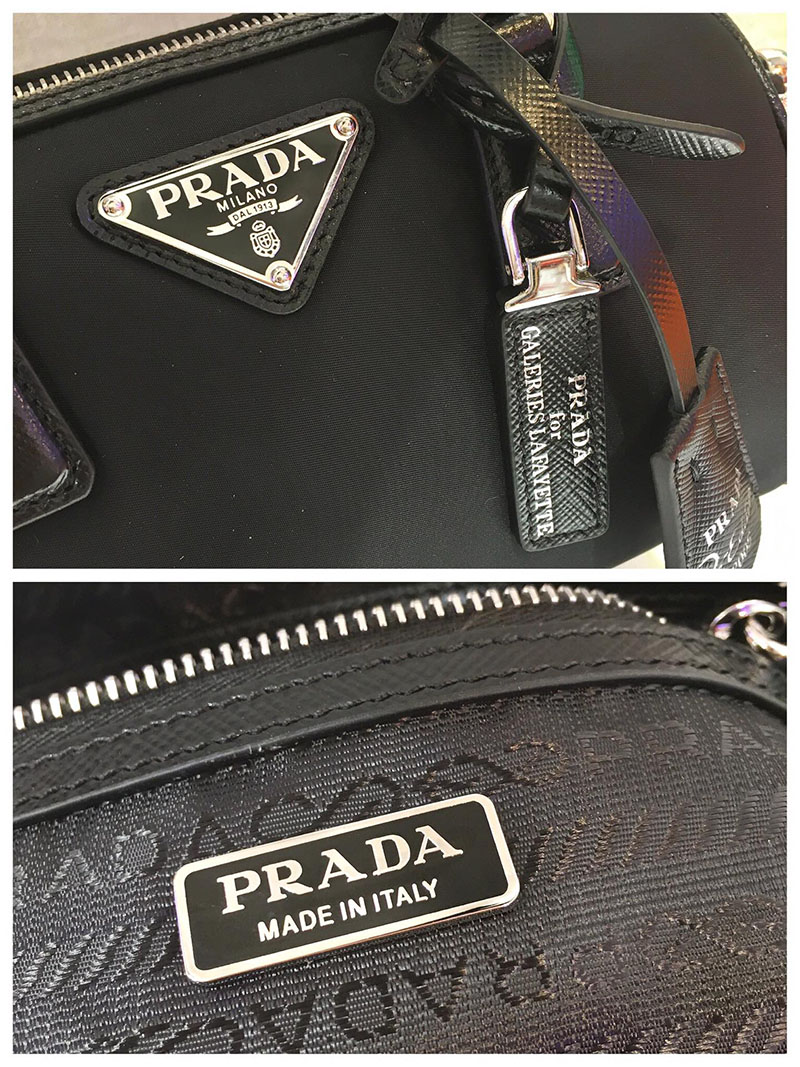 プラダ アウトレット PRADA ショルダーバッグ テスート サフィアーノ 1BB846_064_F0002 ブラック H品 プラダ ミニバッグ ナイロン 黒 - 画像 (6)