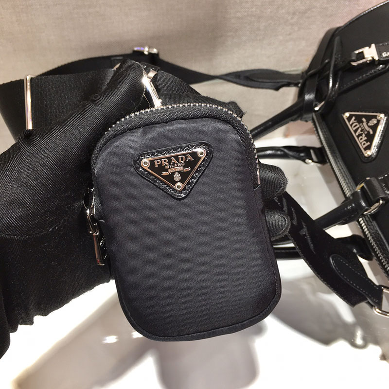 プラダ アウトレット PRADA ショルダーバッグ テスート サフィアーノ 1BB846_064_F0002 ブラック H品 プラダ ミニバッグ ナイロン 黒 - 画像 (5)