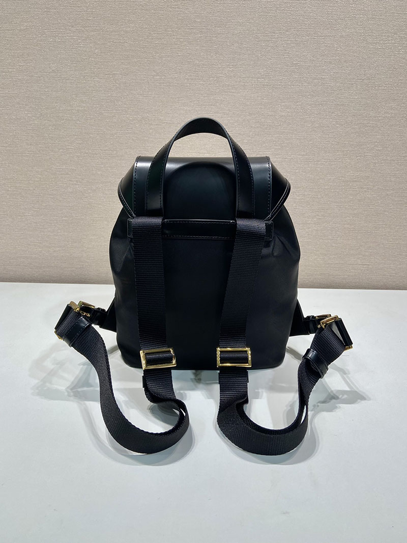 プラダ アウトレット PRADA Re-Nylon ブラッシュド レザー バックパック 1BZ074_R789_F0002 ブラック H品 プラダ リュック レディース 新作 - 画像 (7)