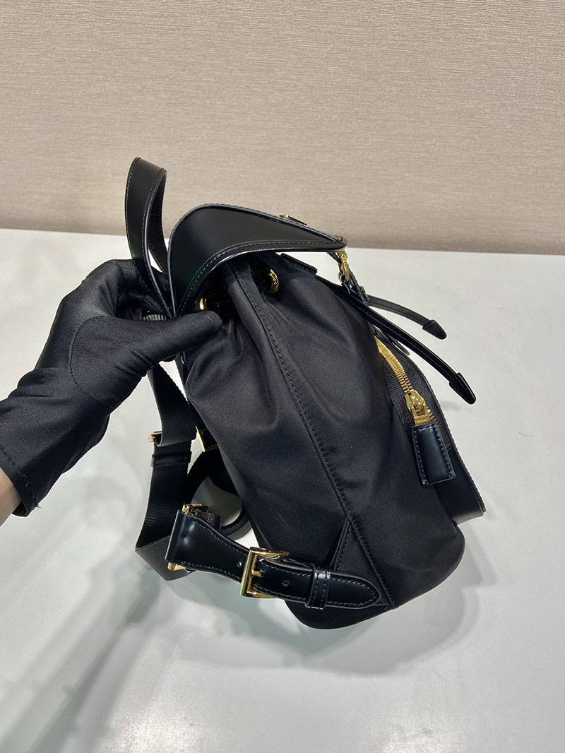 プラダ アウトレット PRADA Re-Nylon ブラッシュド レザー バックパック 1BZ074_R789_F0002 ブラック H品 プラダ リュック レディース 新作 - 画像 (6)