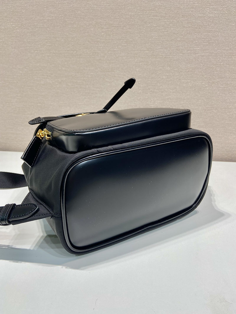プラダ アウトレット PRADA Re-Nylon ブラッシュド レザー バックパック 1BZ074_R789_F0002 ブラック H品 プラダ リュック レディース 新作 - 画像 (5)