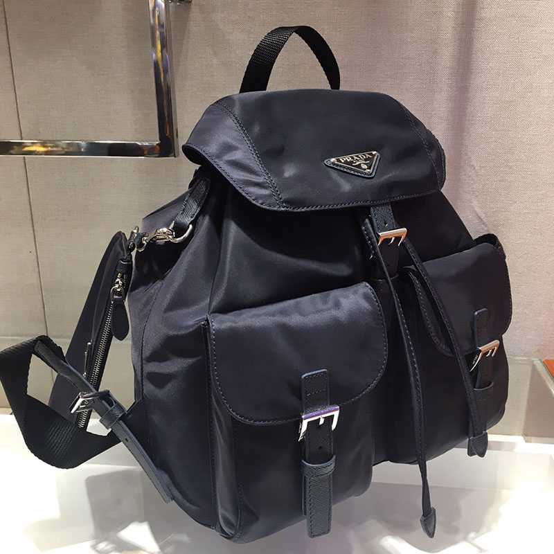 プラダ アウトレット PRADA ポーチ付 ミディアム Re-Nylon バックパック 1BZ811_RV44_F0002_V_OTO ブラック H品 プラダ リュック レディース 新作 - 画像 (9)