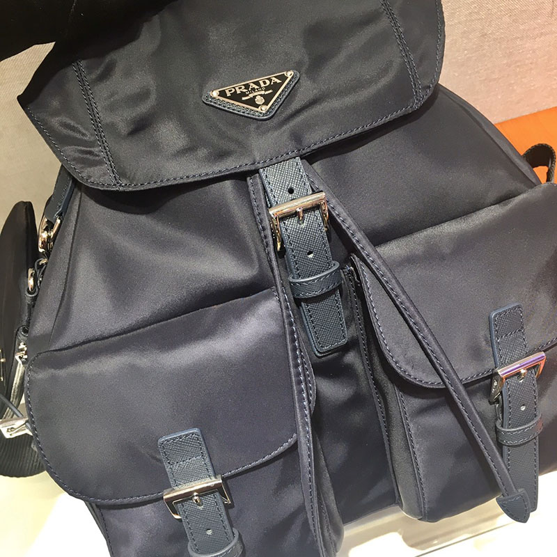 プラダ アウトレット PRADA ポーチ付 ミディアム Re-Nylon バックパック 1BZ811_RV44_F0002_V_OTO ブラック H品 プラダ リュック レディース 新作 - 画像 (8)