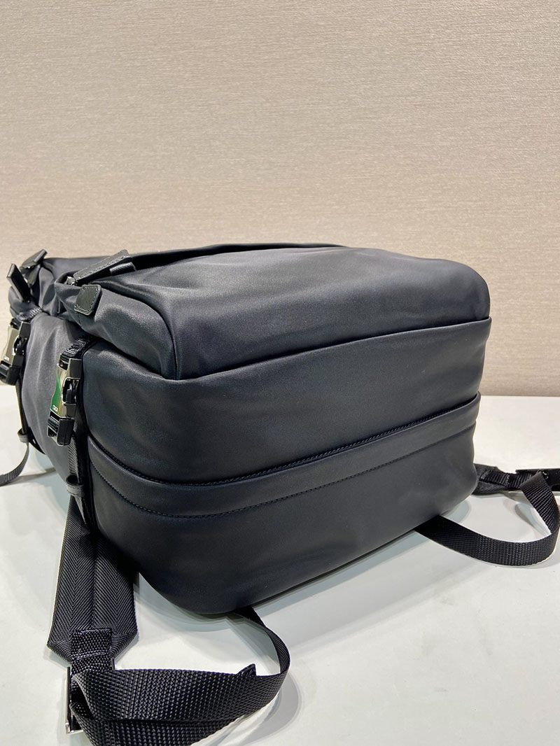 プラダ アウトレット PRADA Re-Nylon xサフィアーノレザー バックパック 2VZ101_2DMG_F0002_V_OOO ブラック H品 ナイロン プラダ リュック メンズ - 画像 (6)