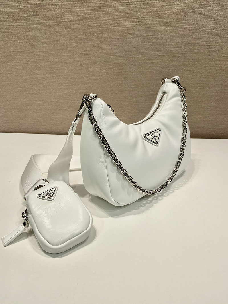 プラダ アウトレット PRADA Re-Edition 2005 ショルダーバッグ レザー 1BH204_2DYI_F0009_V_V9Z ホワイト H品 プラダ ショルダーバッグ 白 - 画像 (9)