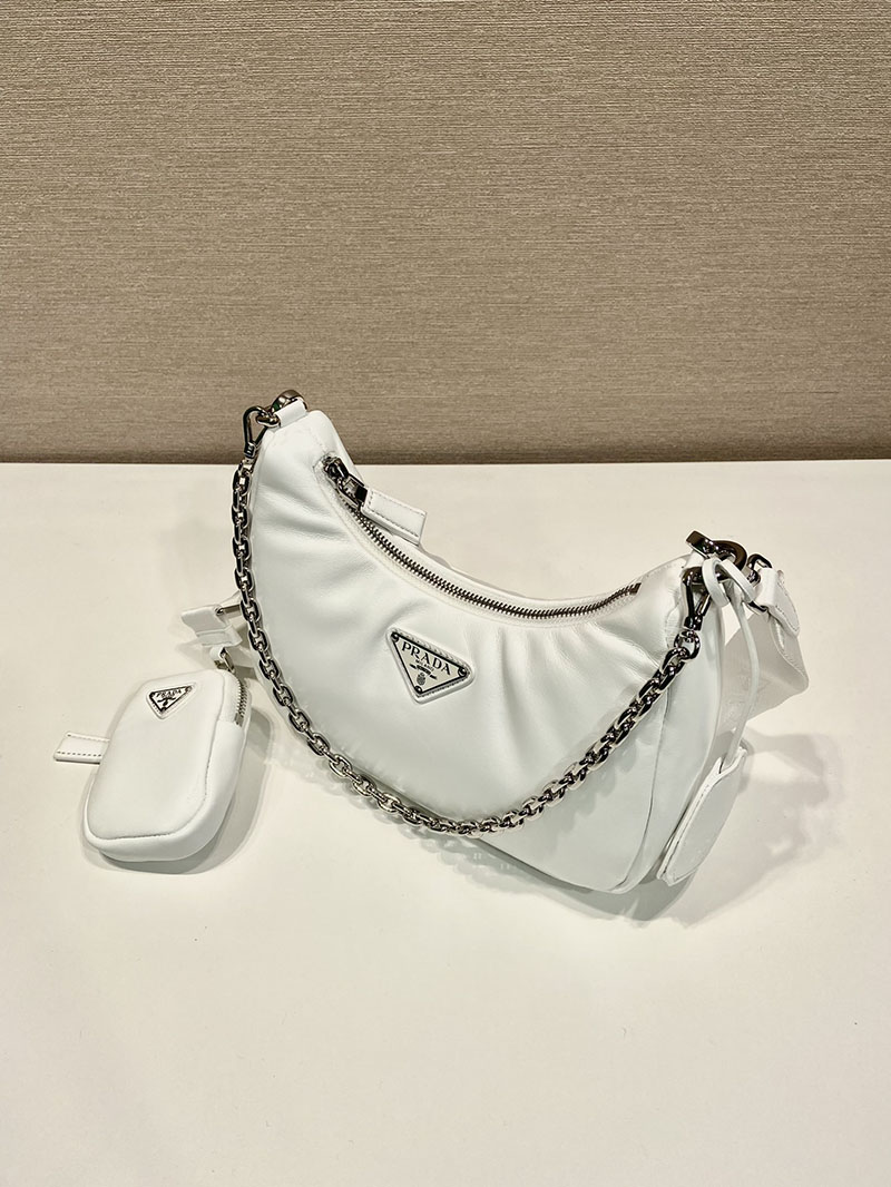 プラダ アウトレット PRADA Re-Edition 2005 ショルダーバッグ レザー 1BH204_2DYI_F0009_V_V9Z ホワイト H品 プラダ ショルダーバッグ 白 - 画像 (8)