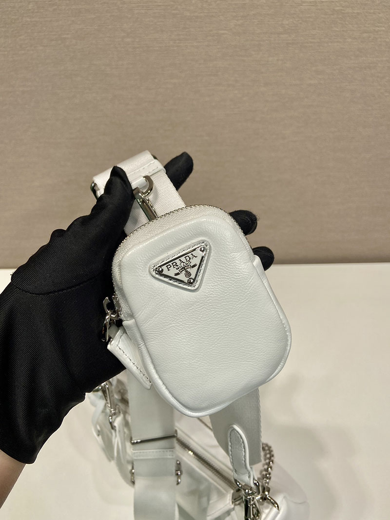 プラダ アウトレット PRADA Re-Edition 2005 ショルダーバッグ レザー 1BH204_2DYI_F0009_V_V9Z ホワイト H品 プラダ ショルダーバッグ 白 - 画像 (5)