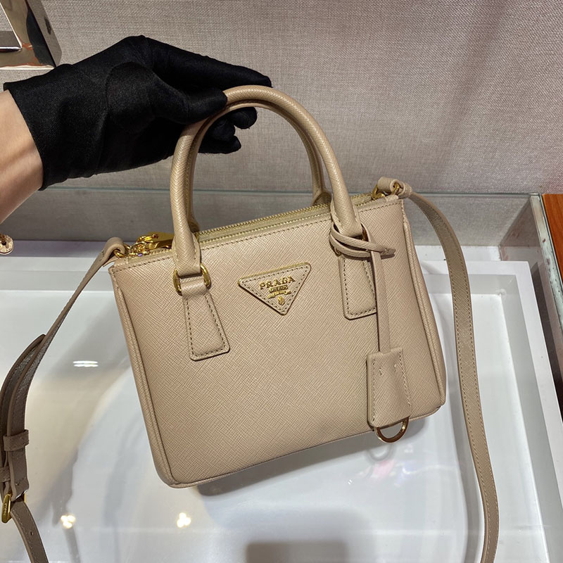 プラダ アウトレット PRADA ガレリア サフィアーノレザー ミニバッグ 1BA906_NZV_F0236_V_EOM ベージュ H品 プラダ トートバッグ レディース - 画像 (9)