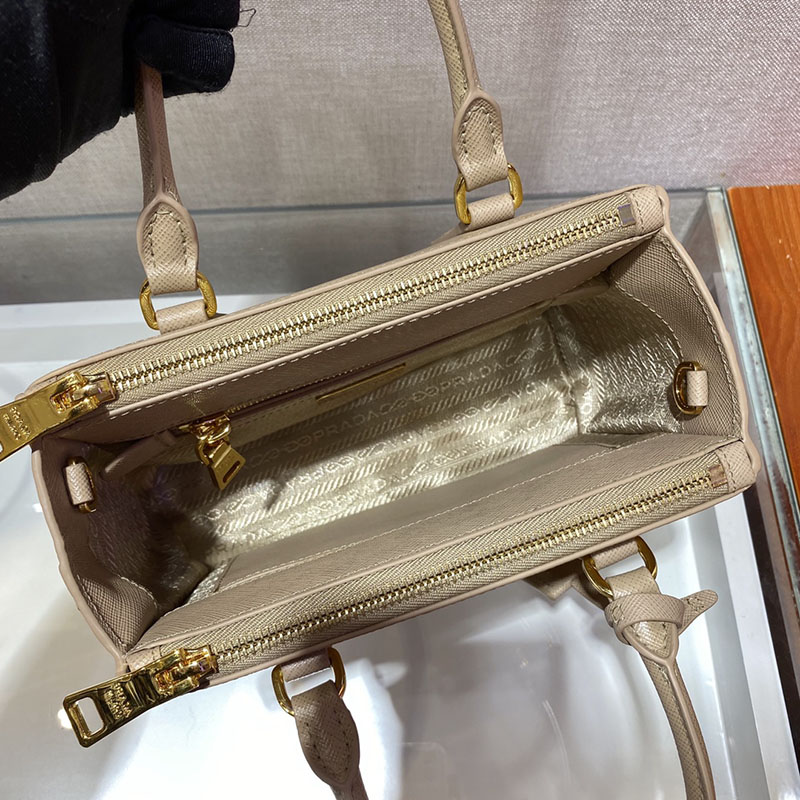 プラダ アウトレット PRADA ガレリア サフィアーノレザー ミニバッグ 1BA906_NZV_F0236_V_EOM ベージュ H品 プラダ トートバッグ レディース - 画像 (3)