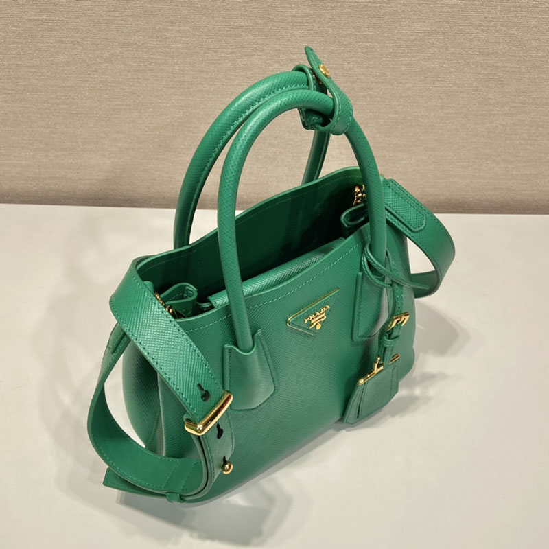 プラダ アウトレット PRADA ダブル スモール サフィアーノレザー バッグ 1BG443_2A4A_F0458_V_XOO グリーン H品 プラダ トートバッグ レディース - 画像 (9)