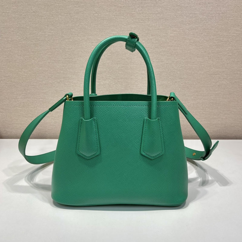 プラダ アウトレット PRADA ダブル スモール サフィアーノレザー バッグ 1BG443_2A4A_F0458_V_XOO グリーン H品 プラダ トートバッグ レディース - 画像 (7)