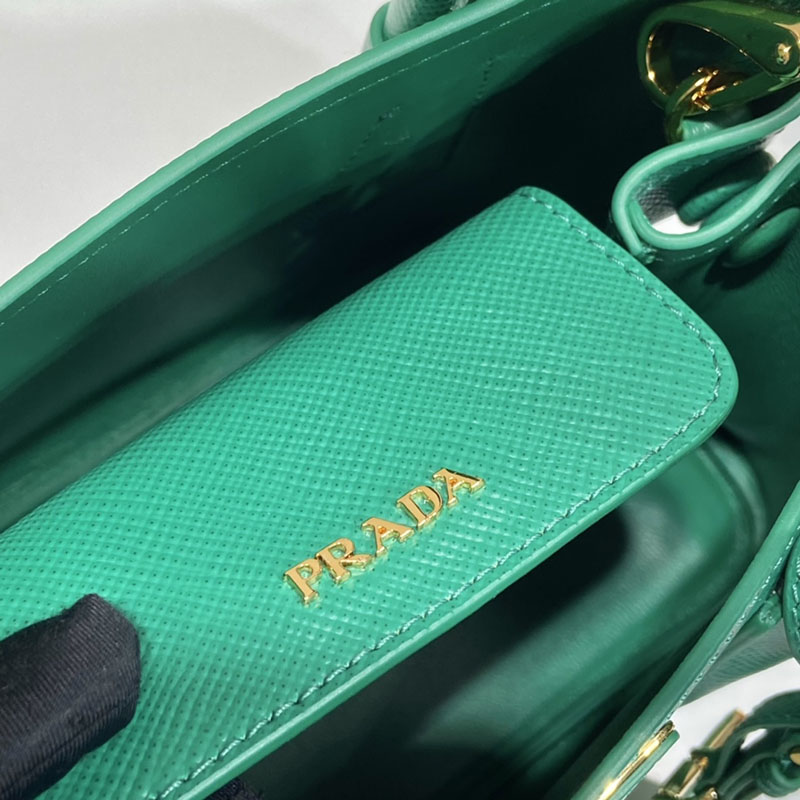 プラダ アウトレット PRADA ダブル スモール サフィアーノレザー バッグ 1BG443_2A4A_F0458_V_XOO グリーン H品 プラダ トートバッグ レディース - 画像 (2)