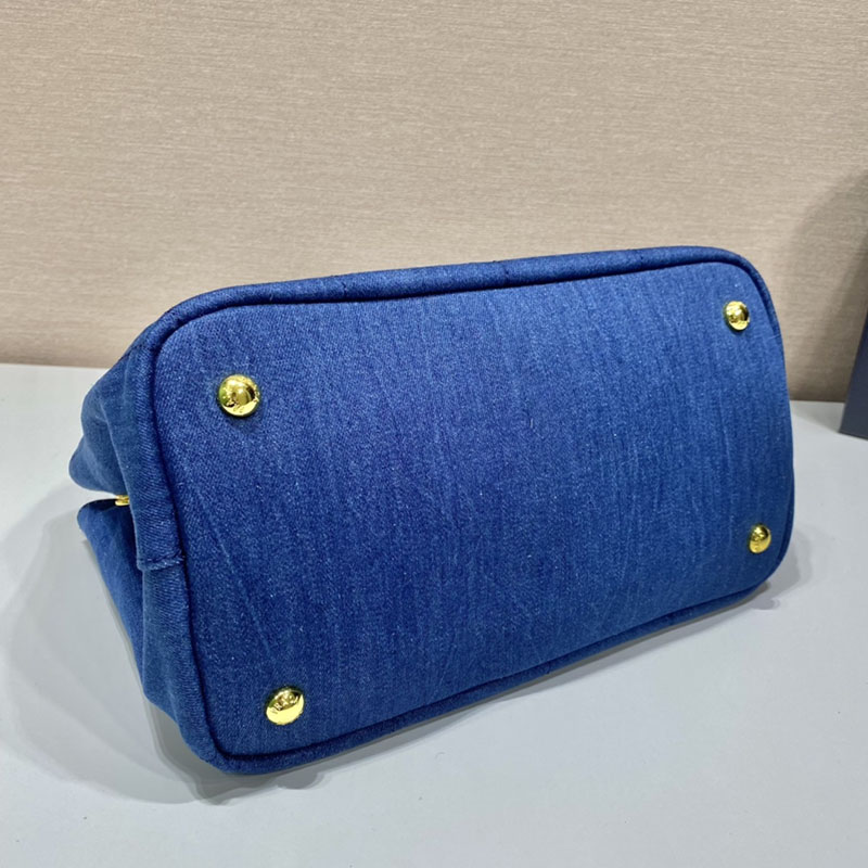 プラダ アウトレット PRADA CANAPA カナパ トートバッグ ショルダーバッグ 1BG439_ZKI_F0505 ブルー H品 プラダ トートバッグ キャンバス - 画像 (6)