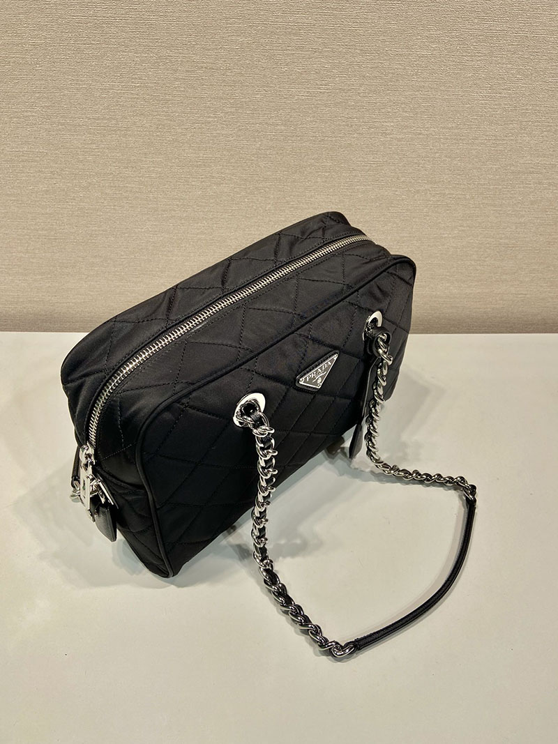 プラダ アウトレット PRADA チェーンショルダー ショルダーバッグ バッグ ナイロン 1BD641_2AS3_F000 ブラック H品 プラダ ショルダーバッグ 黒 ナイロン - 画像 (8)