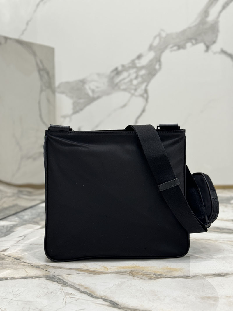 プラダ アウトレット PRADA Re-Nylon xサフィアーノレザー ショルダーバッグ 2VH118_2DMH_F0002_V_XOO ブラック H品 プラダ ショルダーバッグ メンズ - 画像 (8)