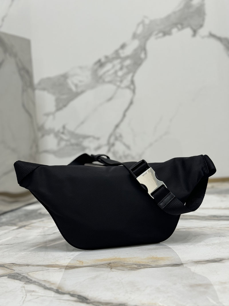 プラダ アウトレット PRADA Re-Nylon xサフィアーノレザー ベルトバッグ 2VL033_2DMH_F0002_V_OOM ブラック H品 プラダ ショルダーバッグ メンズ - 画像 (8)