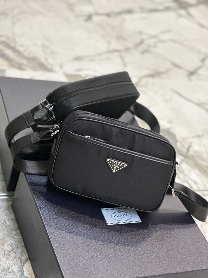 プラダ アウトレット PRADA Re-Nylon xサフィアーノレザー ショルダーバッグ 2VH048_2DMH_F0002_V_XOO ブラック H品 プラダ ショルダーバッグ メンズ - 画像 (9)
