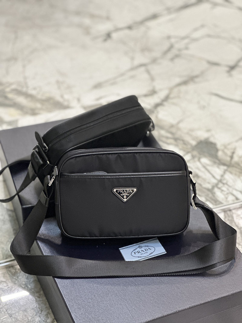 プラダ アウトレット PRADA Re-Nylon xサフィアーノレザー ショルダーバッグ 2VH048_2DMH_F0002_V_XOO ブラック H品 プラダ ショルダーバッグ メンズ - 画像 (8)