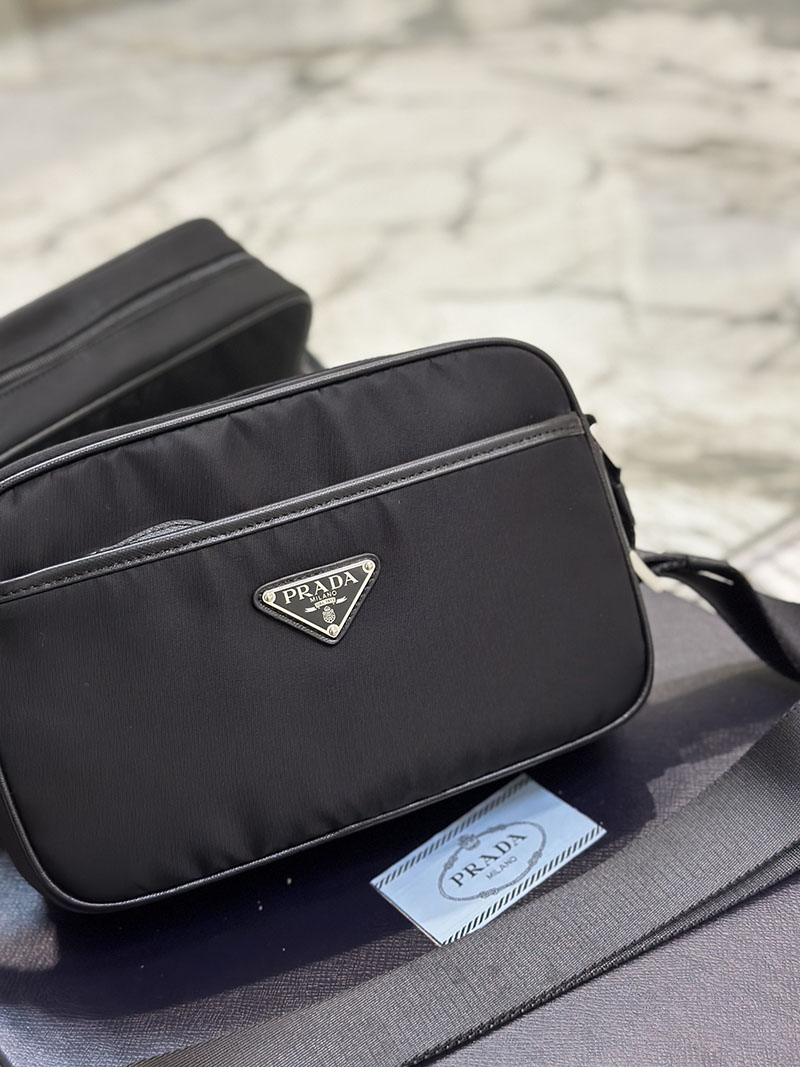 プラダ アウトレット PRADA Re-Nylon xサフィアーノレザー ショルダーバッグ 2VH048_2DMH_F0002_V_XOO ブラック H品 プラダ ショルダーバッグ メンズ - 画像 (7)