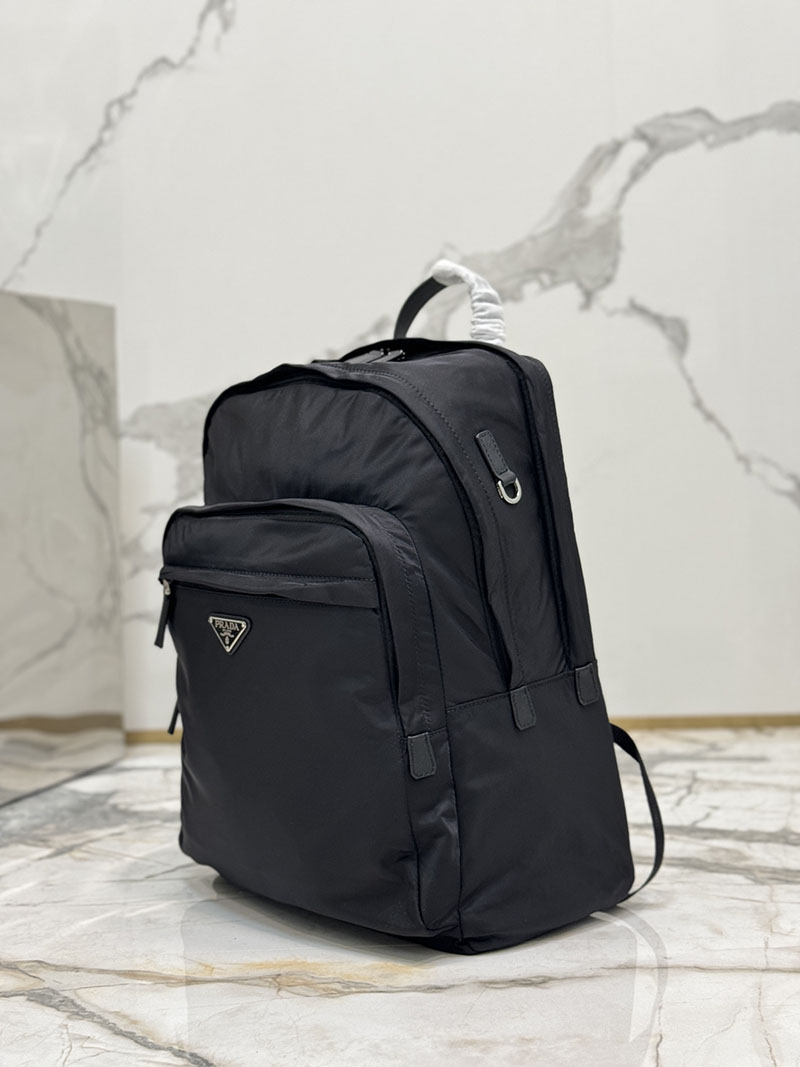 プラダ アウトレット PRADA Re-Nylon xサフィアーノレザー バックパック 2VZ048_2DMG_F0002_V_OOO ブラック H品 プラダ リュック 旅行用 メンズ - 画像 (7)
