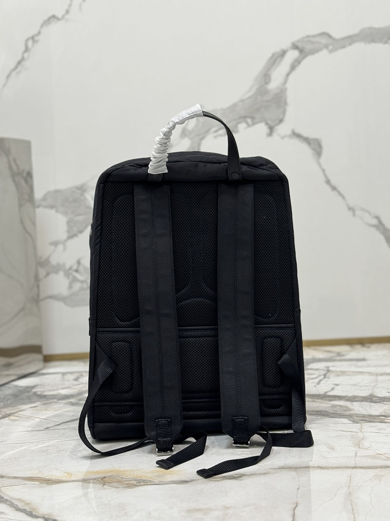 プラダ アウトレット PRADA Re-Nylon xサフィアーノレザー バックパック 2VZ048_2DMG_F0002_V_OOO ブラック H品 プラダ リュック 旅行用 メンズ - 画像 (6)