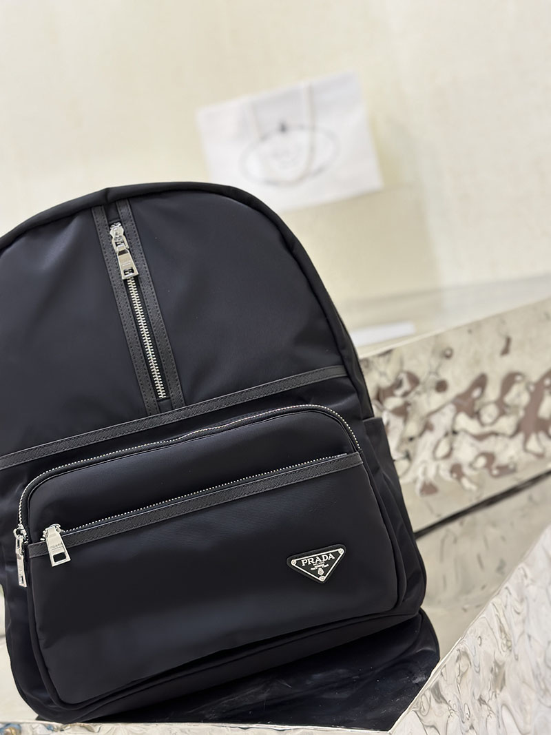 プラダ アウトレット PRADA ュックサック バックパック ナイロン 2VZ034_2DMG_F0002_V_OOO ブラック H品 プラダ リュック 旅行用 メンズ - 画像 (6)