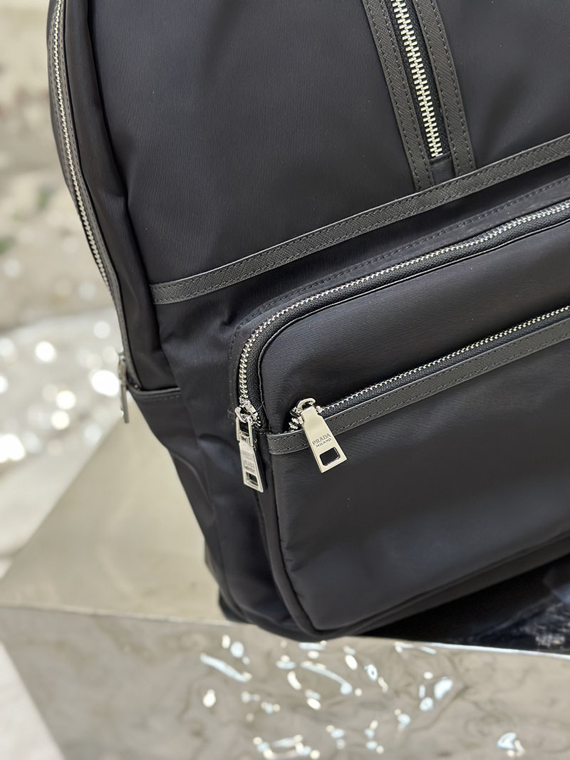 プラダ アウトレット PRADA ュックサック バックパック ナイロン 2VZ034_2DMG_F0002_V_OOO ブラック H品 プラダ リュック 旅行用 メンズ - 画像 (4)