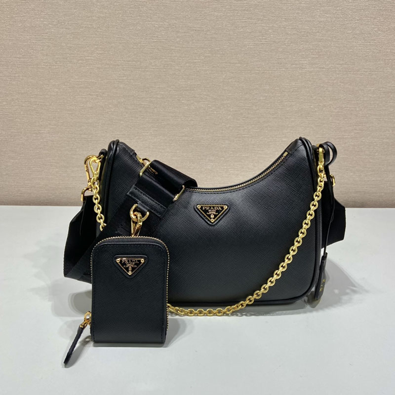 プラダ アウトレット PRADA Re-Edition 2005 サフィアーノレザー バッグ 1BH204_NZV_F0632_V_V2P ブラック H品 プラダ バッグ 人気 - 画像 (9)