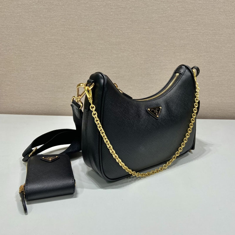プラダ アウトレット PRADA Re-Edition 2005 サフィアーノレザー バッグ 1BH204_NZV_F0632_V_V2P ブラック H品 プラダ バッグ 人気 - 画像 (7)