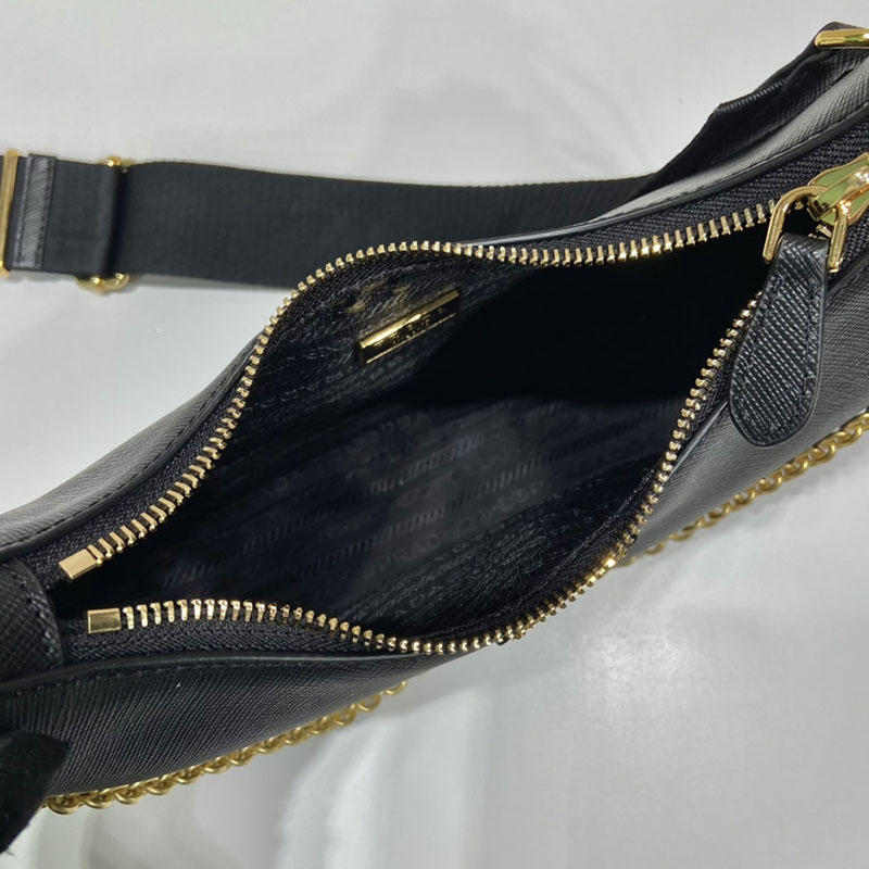 プラダ アウトレット PRADA Re-Edition 2005 サフィアーノレザー バッグ 1BH204_NZV_F0632_V_V2P ブラック H品 プラダ バッグ 人気 - 画像 (3)