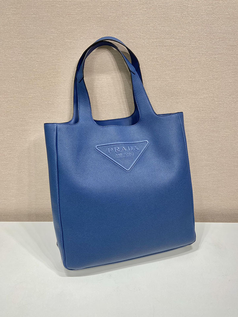 プラダ アウトレット PRADA Leather tote レザートートバッグ 2VG092_2BBE_F0016 ブルー H品 プラダ バッグ アウトレット - 画像 (9)