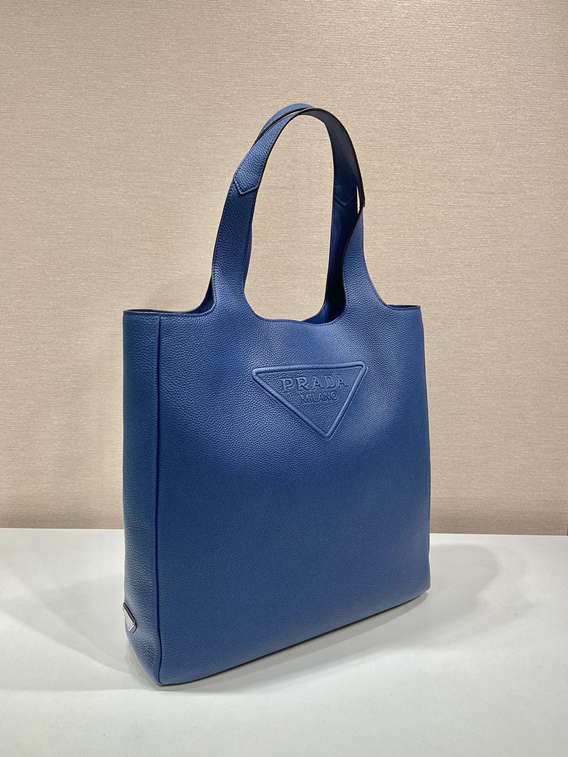 プラダ アウトレット PRADA Leather tote レザートートバッグ 2VG092_2BBE_F0016 ブルー H品 プラダ バッグ アウトレット - 画像 (8)