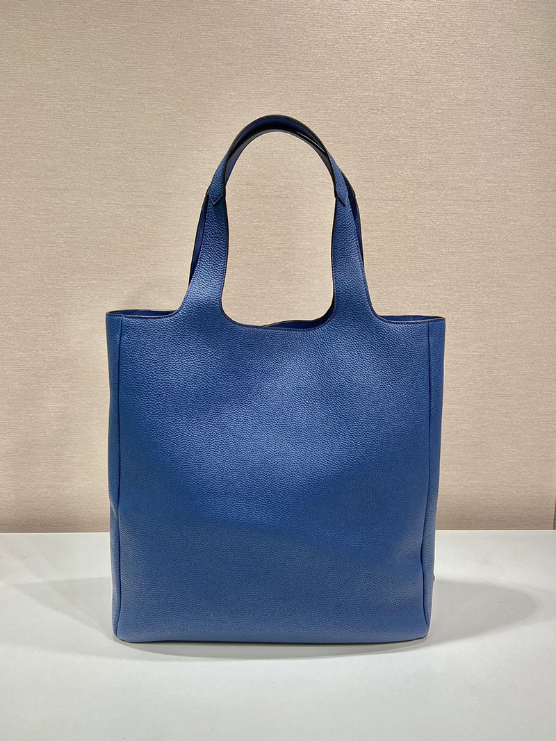 プラダ アウトレット PRADA Leather tote レザートートバッグ 2VG092_2BBE_F0016 ブルー H品 プラダ バッグ アウトレット - 画像 (7)