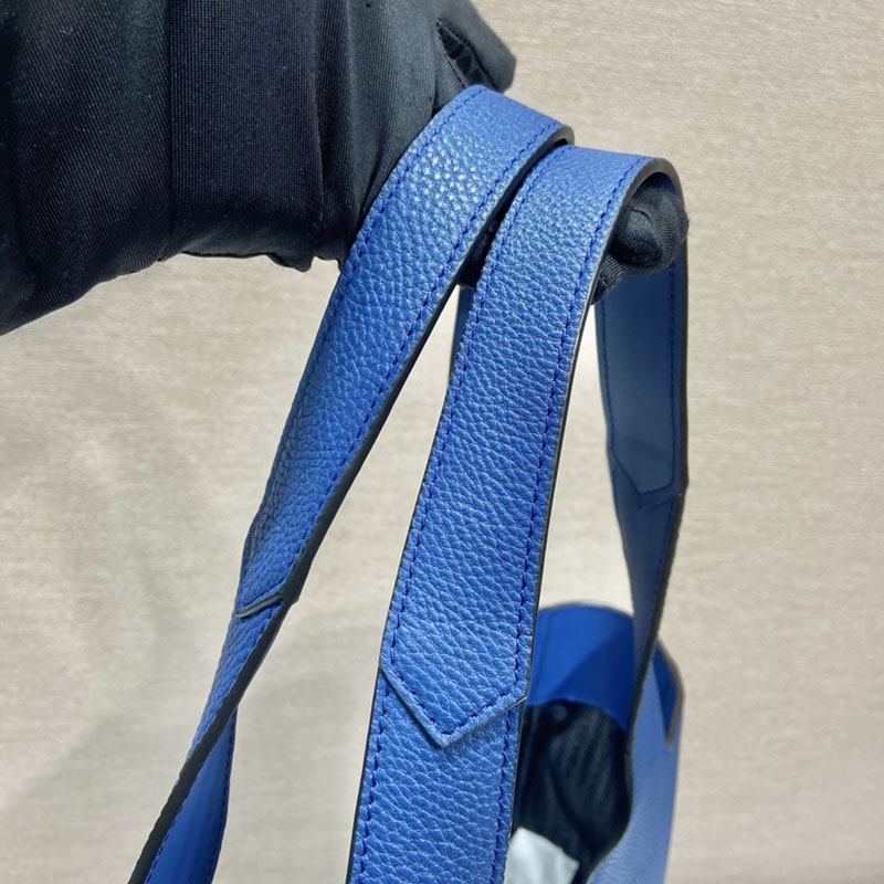プラダ アウトレット PRADA Leather tote レザートートバッグ 2VG092_2BBE_F0016 ブルー H品 プラダ バッグ アウトレット - 画像 (4)