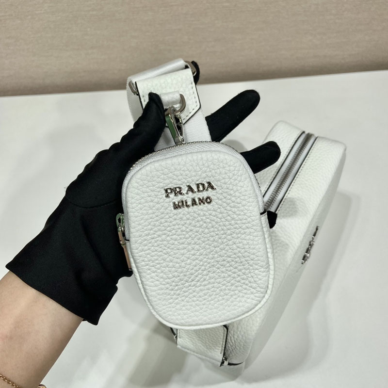 プラダ アウトレット PRADA ヴィッテロダイノソフトレザー スモール ショルダーバッグ 1BH082_2DKV_F02EU_V_7NM ホワイト H品 プラダ バッグ アウトレット - 画像 (4)