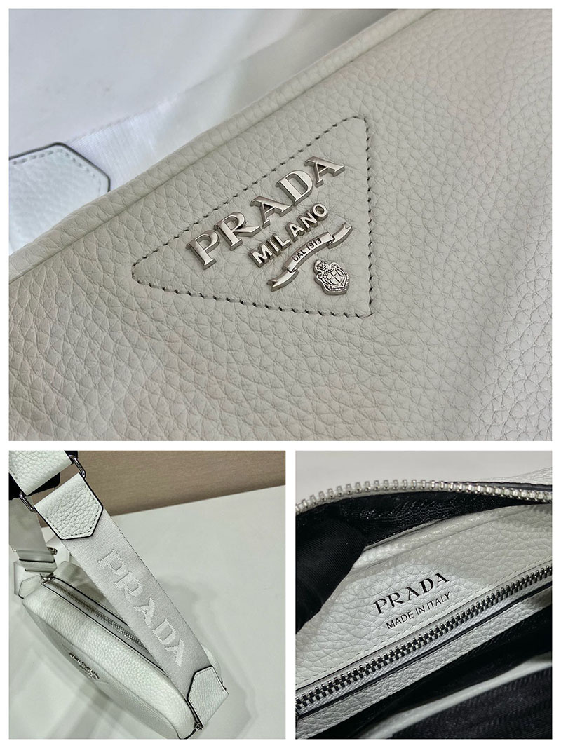 プラダ アウトレット PRADA ヴィッテロダイノソフトレザー スモール ショルダーバッグ 1BH082_2DKV_F02EU_V_7NM ホワイト H品 プラダ バッグ アウトレット - 画像 (2)