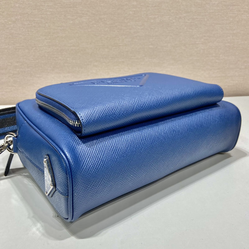 プラダ アウトレット PRADA サフィアーノレザー ショルダーバッグ 2VH152_2FAD_F0016_V_OOO ブルー H品 プラダ バッグ アウトレット - 画像 (5)