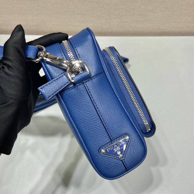 プラダ アウトレット PRADA サフィアーノレザー ショルダーバッグ 2VH152_2FAD_F0016_V_OOO ブルー H品 プラダ バッグ アウトレット - 画像 (4)