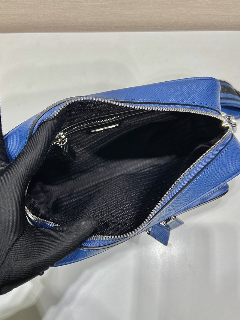 プラダ アウトレット PRADA サフィアーノレザー ショルダーバッグ 2VH152_2FAD_F0016_V_OOO ブルー H品 プラダ バッグ アウトレット - 画像 (3)