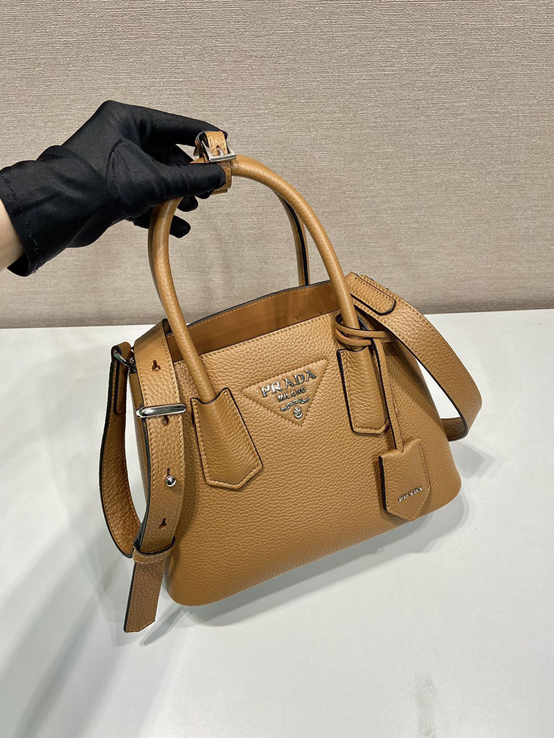プラダ アウトレット PRADA サフィアーノ ロゴ レザー ハンドバッグ 1BG443_2A4A_F0046 ブラウン H品 プラダ ハンドバッグ アウトレット - 画像 (9)