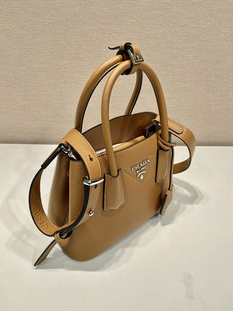 プラダ アウトレット PRADA サフィアーノ ロゴ レザー ハンドバッグ 1BG443_2A4A_F0046 ブラウン H品 プラダ ハンドバッグ アウトレット - 画像 (8)