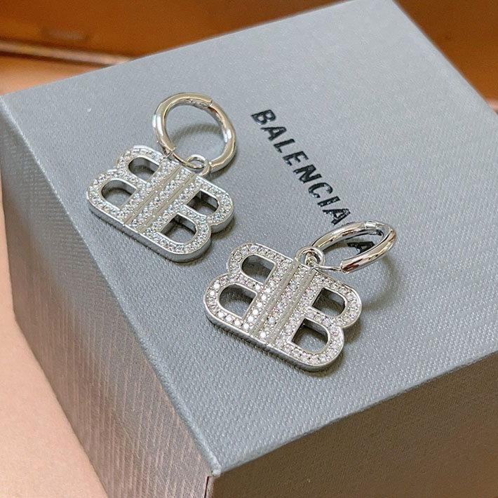 最高級バレンシアガスーパーコピー バレンシアガピアスコピー シルバー の ウィメンズ Bb 2.0 ピアス 695092TZ51S7155 レディース バレンシアガ ピアス - 画像 (3)