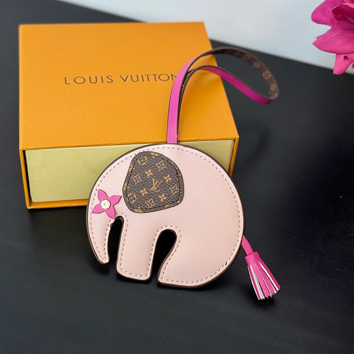 最高級ルイヴィトンスーパーコピー ルイヴィトンキーホルダーコピー バッグチャーム・LV エレファント M02383 ローズクレール - 画像 (7)