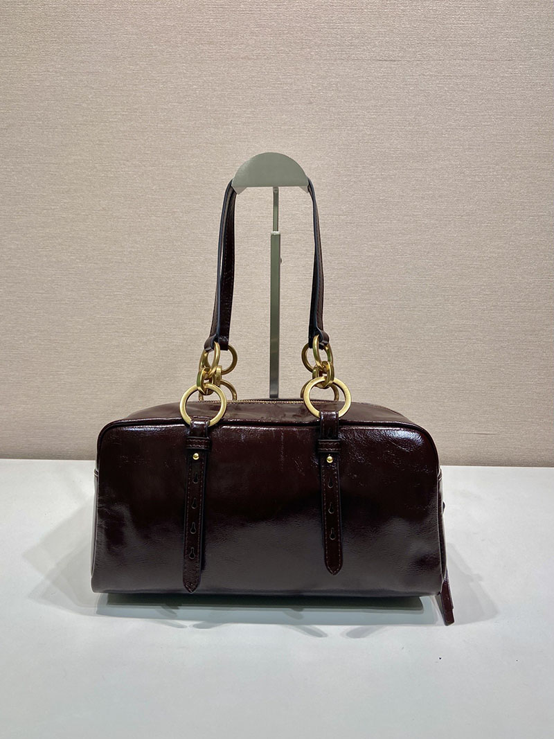 プラダ アウトレット PRADA ダングル ミディアム トップハンドルバッグ 1BB138_2CYR_F01D6_V_OOO ダークブラウン H品 バイマ プラダ バッグ - 画像 (7)