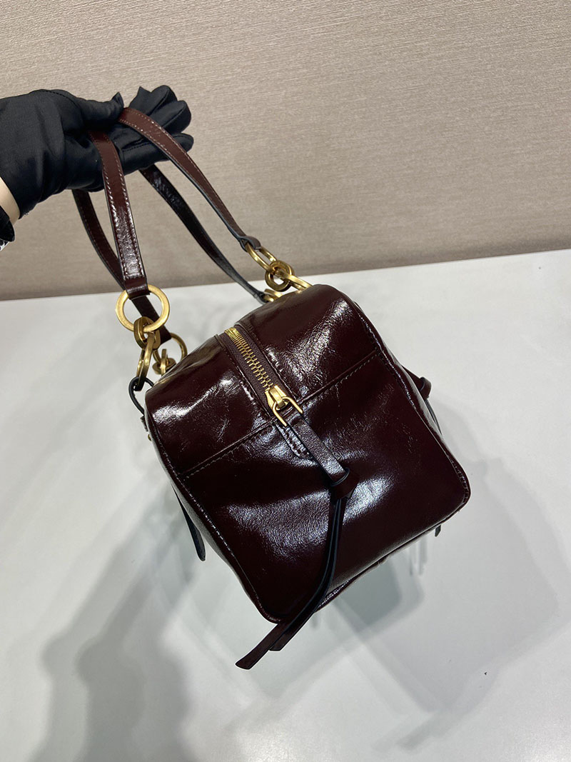 プラダ アウトレット PRADA ダングル ミディアム トップハンドルバッグ 1BB138_2CYR_F01D6_V_OOO ダークブラウン H品 バイマ プラダ バッグ - 画像 (5)