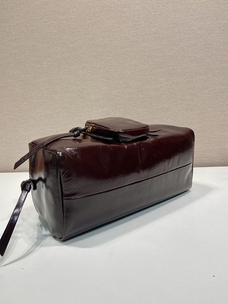 プラダ アウトレット PRADA ダングル ミディアム トップハンドルバッグ 1BB138_2CYR_F01D6_V_OOO ダークブラウン H品 バイマ プラダ バッグ - 画像 (4)